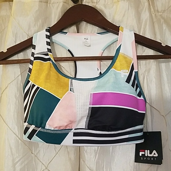 Fila Tops - Fila abstract print sports bra, size XS